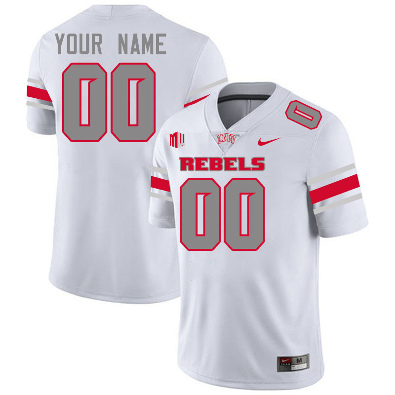 Custom UNLV Rebels Name And Number College Football Jersey-White